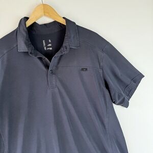 Arc'teryx Captive Polo SS Men's XL Navy Short Sleeve DryTech Outdoor Shirt $90